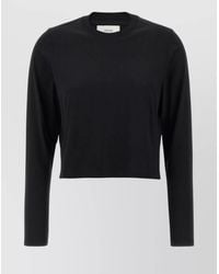 Loulou de Saison - Cotton Cropped Long-Sleeve T-Shirt - Lyst