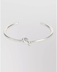 Celine - Open Cuff Bracelet Knot Detail Curved Design - Lyst