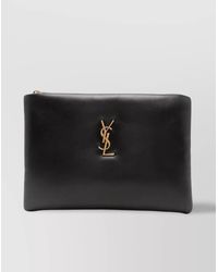 Saint Laurent - Calypso Small Lambskin Clutch Bag - Lyst