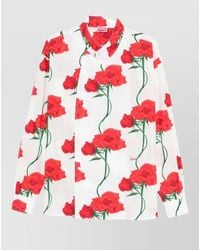 KENZO - Long Sleeve Floral Shirt Button Collar Cuffs - Lyst