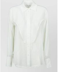 Victoria Beckham - Blouse Featuring Yoke Collar And Buttons - Lyst