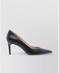 Stuart Weitzman - Pointed Toe Leather Stiletto Heel Pumps - Lyst