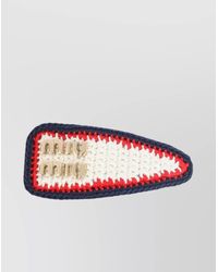 Miu Miu Crochet Hair Clip in Metallic | Lyst