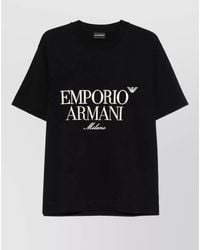 Emporio Armani - Logo Cotton T-Shirt - Lyst