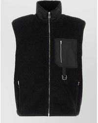 Fendi - Teddy Fabric Vest High Collar Pockets Buckle - Lyst