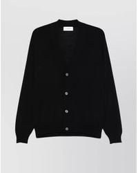Lardini - Wool V-Neck Buttoned Cardigan - Lyst