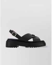 Prada - Rubber Sandals With Buckle Detail And Chunky Sole - Lyst