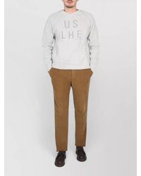 Engineered Garments - Crew Neck Sweatshirt Printed Raglan Sleeves - Lyst