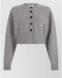 Elisabetta Franchi - Cashmere Cropped Long-Sleeve Cardigan - Lyst