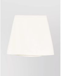 Ermanno Scervino - High-Waisted Wool Mini Skirt With Straight Hem - Lyst