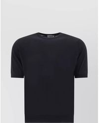 John Smedley - Fine-Knit Cotton Short-Sleeve Crew-Neck T-Shirt - Lyst
