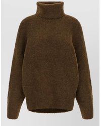TOTEME - Bouclé Alpaca Wool Turtleneck Sweater - Lyst