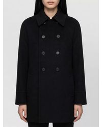 Saint Laurent - Double-Breasted Wool Coat - Lyst