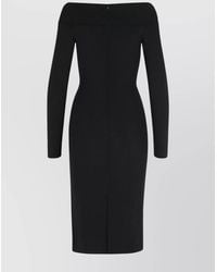 Stella McCartney - Off Shoulder Midi Dress - Lyst