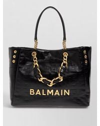 Balmain - Large Shoulder Tote Bag Chain Handles - Lyst