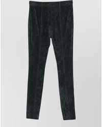 Alberta Ferretti - Velvet Effect Skinny-Fit Tailored Trousers - Lyst