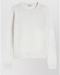 Max Mara - Fine Knit Crew Neck Long Sleeve Sweater - Lyst