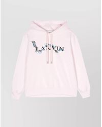 Lanvin - Printed Cotton Hoodie - Lyst