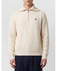 Moncler - Ribbed Wool Turtleneck With Logo - Lyst