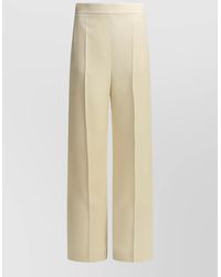 Valentino - Silk Tailored Pants Wide Leg Pleated - Lyst