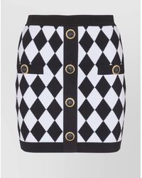 Balmain - Diamond Skirt With Pockets And Buttons - Lyst