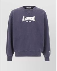 Ambush - Cotton Ribbed Crew-Neck Sweatshirt - Lyst