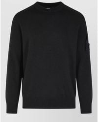 C.P. Company - Wool Blend Sweater Ribbed Cuffs Hem - Lyst