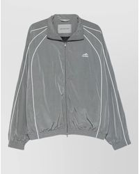 Balenciaga - Cotton Blend Sweatshirt Jacket High Neck - Lyst