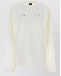 Gucci - Cotton Logo-Print Long-Sleeve T-Shirt - Lyst
