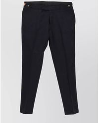 Thom Browne - Cropped 120S Trousers With Pockets And Belt Loops - Lyst