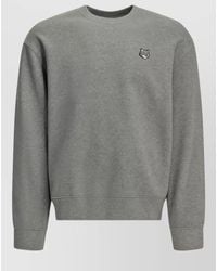 Maison Kitsuné - Organic Cotton Crew Neck Sweatshirt - Lyst