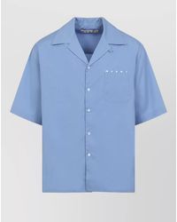 Marni - Cotton Boxy-Fit Cuban-Collar Short-Sleeve Shirt - Lyst