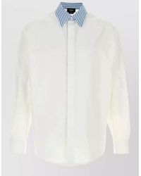 Fendi - Poplin Shirt Button Down Collar Long Sleeves - Lyst