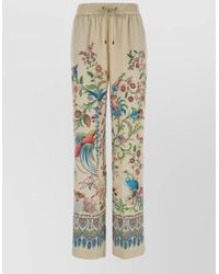 Etro - Floral-Print Wide-Leg Trousers - Lyst
