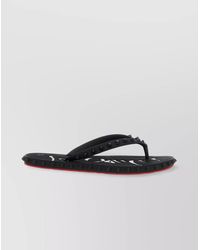 Christian Louboutin - Studded Rubber Flip Flops - Lyst