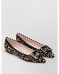 Roger Vivier - Animal Print Ballerina Shoes Buckle Detail - Lyst