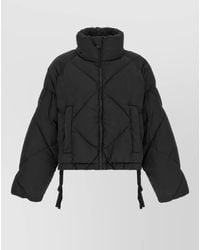Weekend by Maxmara - Down Diamond Quilted Cropped High Neck Puffer Jacket - Lyst