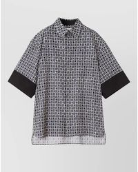Lanvin - Cotton Geometric Print Short-Sleeve Shirt - Lyst