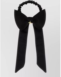 Ferragamo - Satin Hair Scrunchie Bow And Charm - Lyst