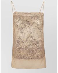 Ermanno Scervino - Lace Trim Camisole Top Spaghetti Straps Embroidery - Lyst