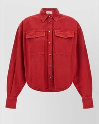 Brunello Cucinelli - Cotton Linen Loose-Fit Shirt Jacket - Lyst