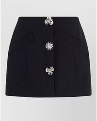 Blumarine - Short Skirt Decorative Buttons Front Pockets - Lyst