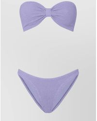 Hunza G - Wrinkled Strapless Bandeau Bikini - Lyst