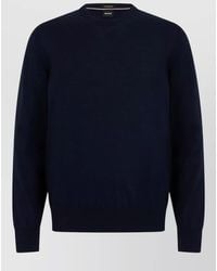 BOSS - Wool Crew Neck Knitwear Long Sleeves - Lyst