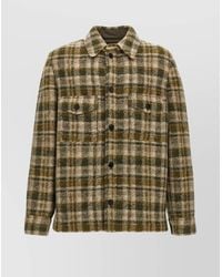 Isabel Marant - Wool Blend Checked Shirt Jacket - Lyst