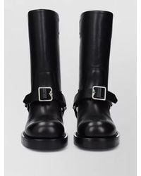 Burberry - Leather Mid-Calf Boots - Lyst