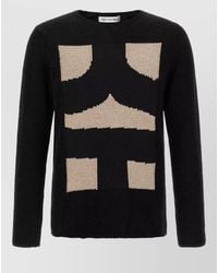 Comme des Garçons - Geometric Intarsia Crew Neck Sweater - Lyst