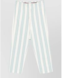 forte_forte - Striped Straight Trousers - Lyst