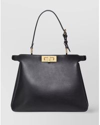 Fendi - Medium Silhouette Calfskin Top Handle Bag - Lyst