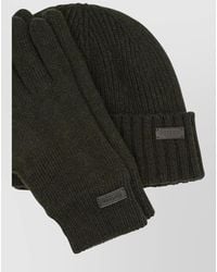 Barbour - Wool Beanie And Gloves Set - Lyst